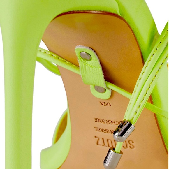 New Schutz Vikki Leather Ankle Wrap Thong Dress Sandals - Picture 6 of 16